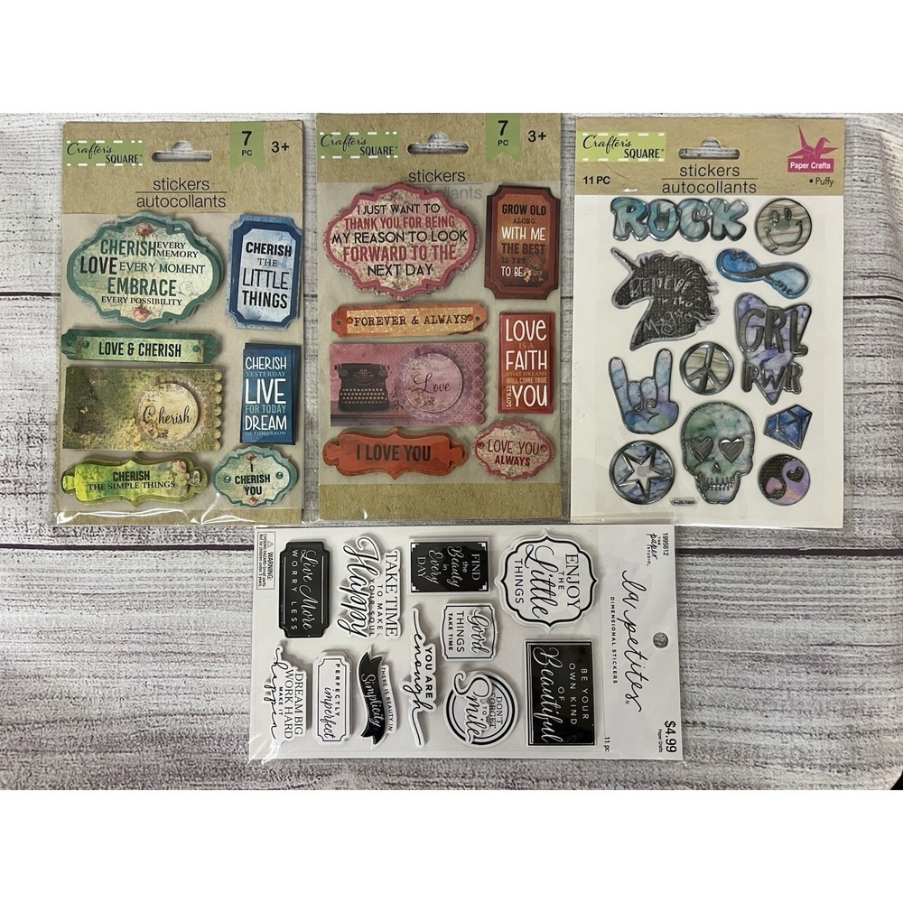 The La Petites' And Crafter's Square Scrapbook Stickers 3D Lot of 17 - Picture 4 of 6